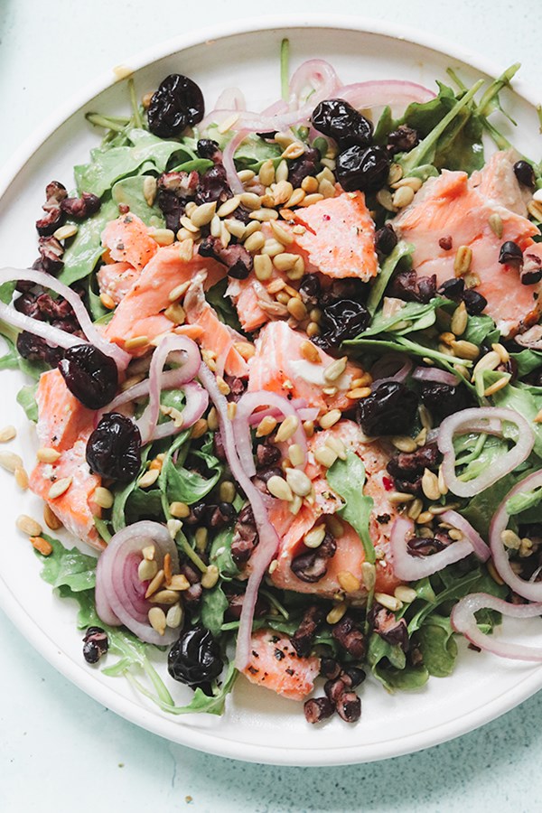 Fancy weeknight salmon salad