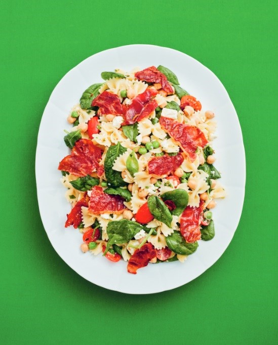 Farfalle summer pasta salad