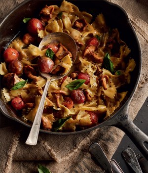 Farfalle with mushroom and tomato ragù [North & Navy / Adam Vettorel]