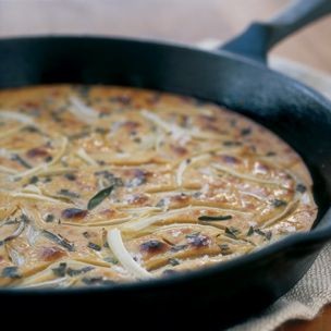 Farinata with herbs and onions