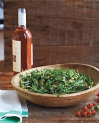 Farm stand salad (summer salad of tomatoes, green beans, and corn)
