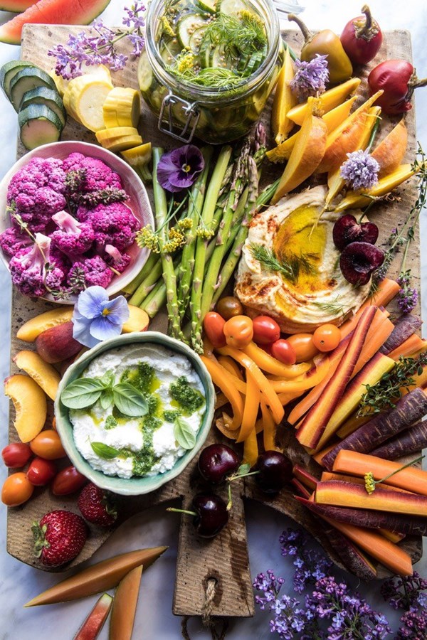 Farmer market pickled crudité platter