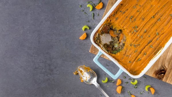 Farmer sweet potato lentil shepherd' pie (Ilava)