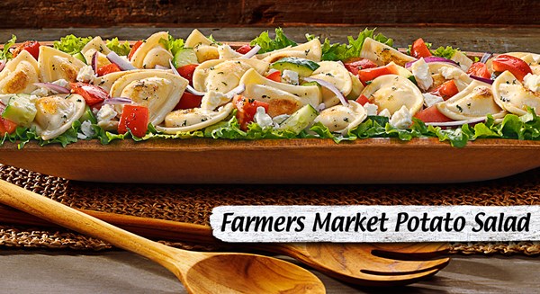 Farmers market pierogy salad