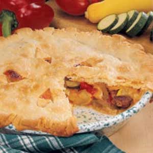 Farmers market sausage pie