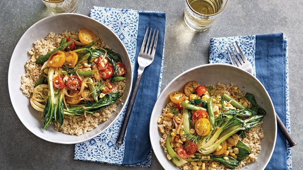 Farmers' market spicy vegetable stir-fry