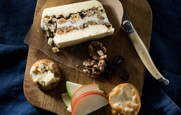 Farmhouse cheddar and Stilton terrine