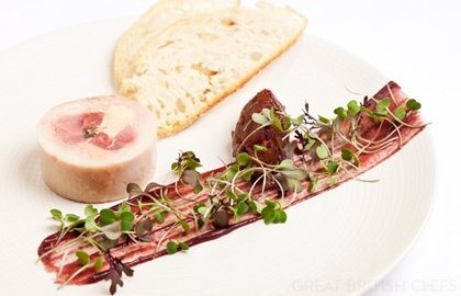 Farmhouse chicken galantine with fig chutney