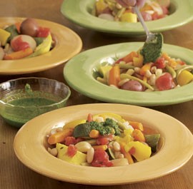 Farmhouse ragoût with pesto