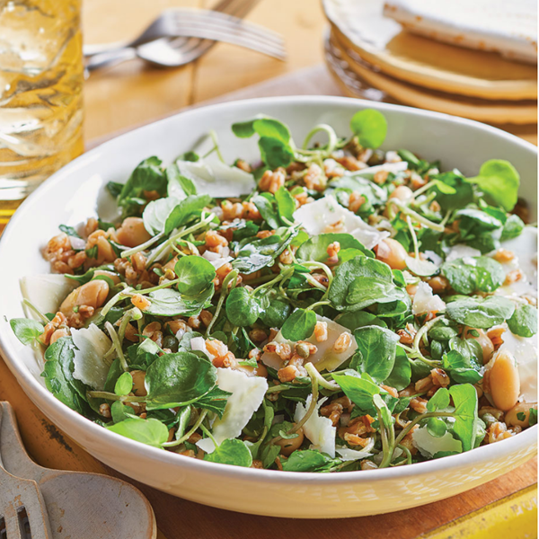 Farro & watercress salad