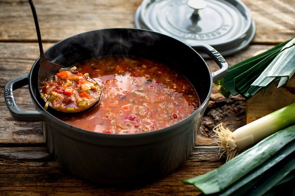 Farro and bean soup
