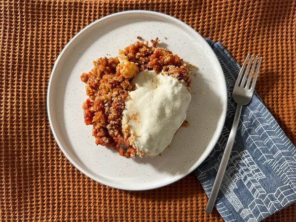 Farro and cauliflower Parmesan 