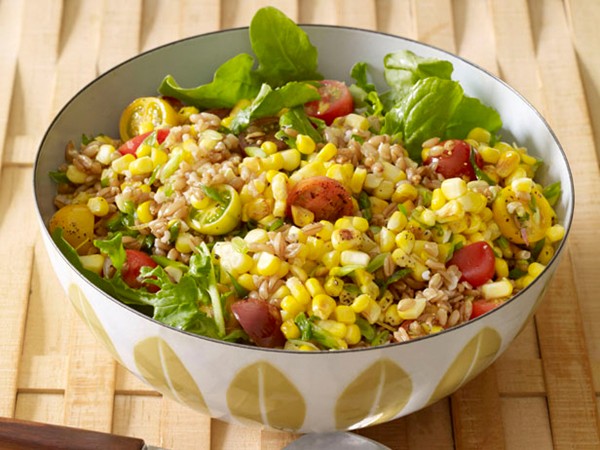 Farro and corn salad