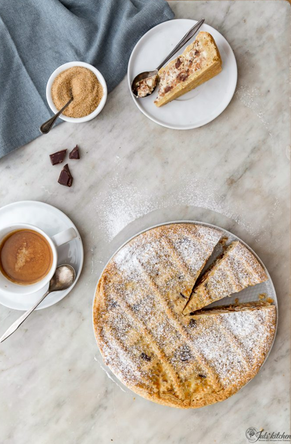 Farro and ricotta tart