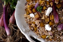 Farro and roasted butternut squash