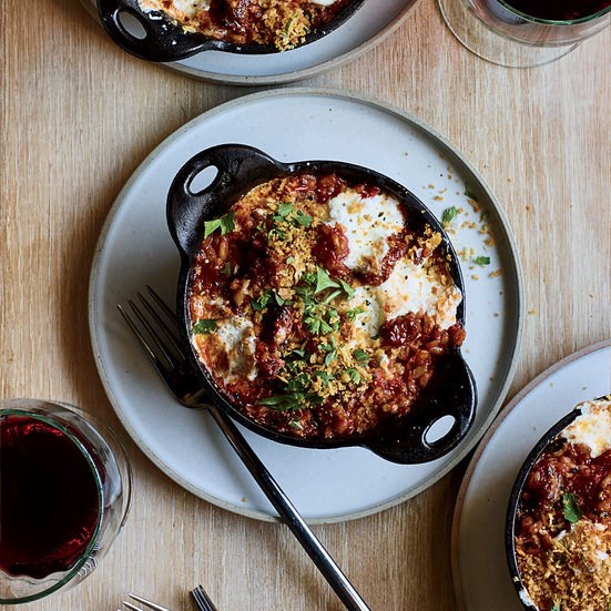 Farro-and-sausage Parmigiano