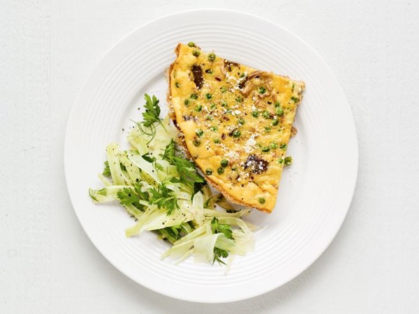 Farro and vegetable frittata 