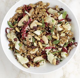 Farro salad with artichokes and fennel