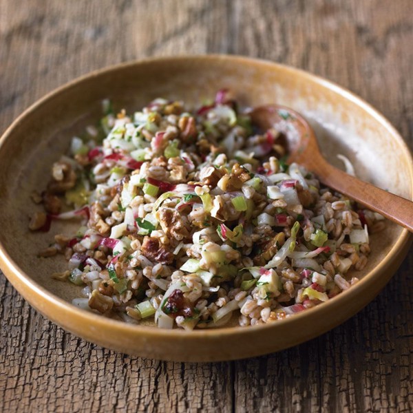 Farro salad with fennel, endive, and hearts of palm (Insalata di farro con finocchio)