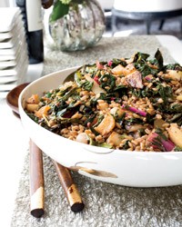 Farro salad with turnips and greens