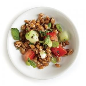 Farro tabbouleh salad