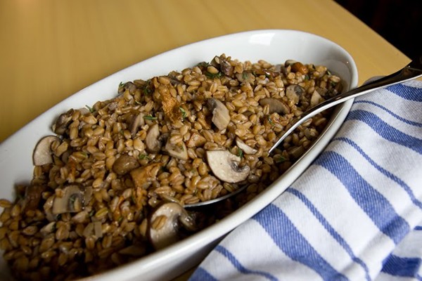 Farro with wild mushrooms