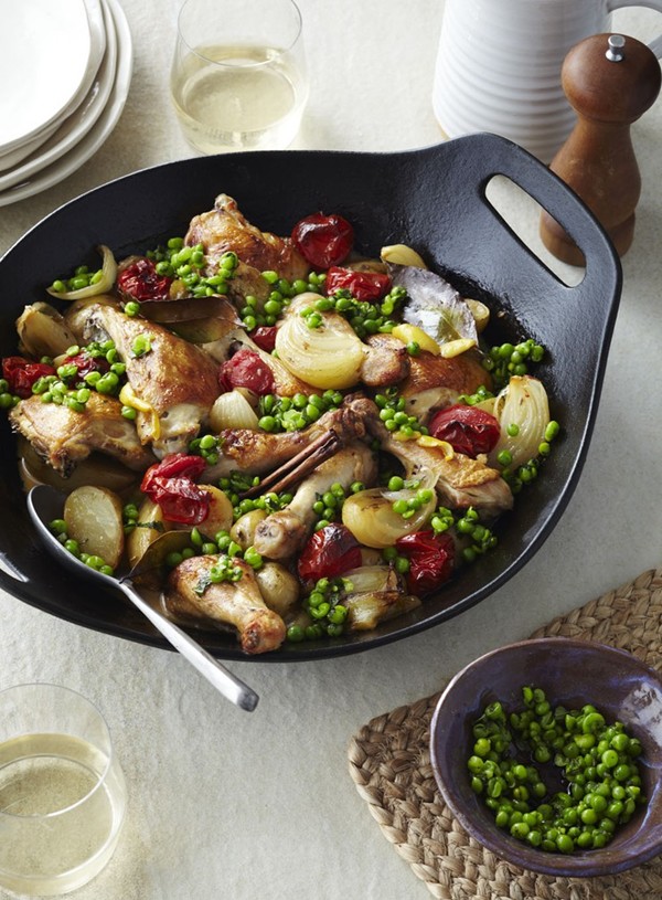 Fast roast chicken with lemon and potatoes