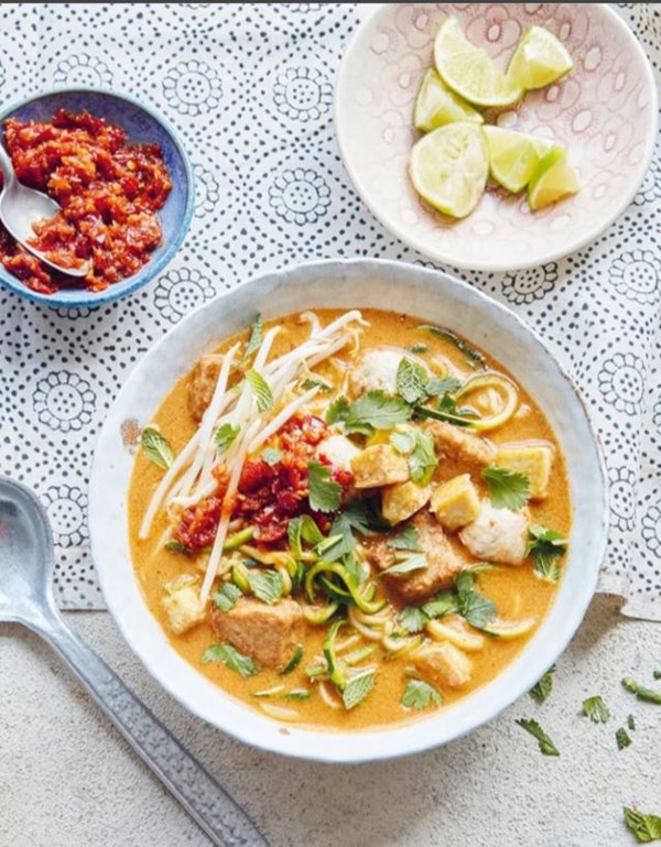 Faster laksa with zoodles