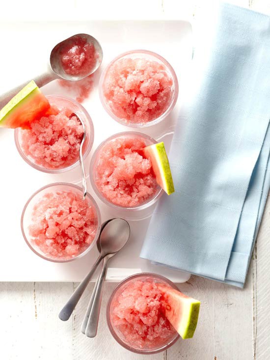 Fat-free watermelon sherbet