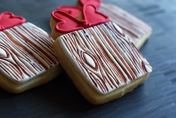 Faux bois cookies
