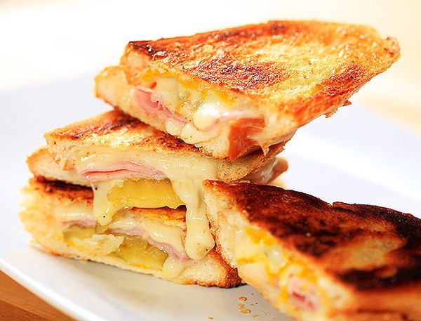 Faux Cubano grilled cheese