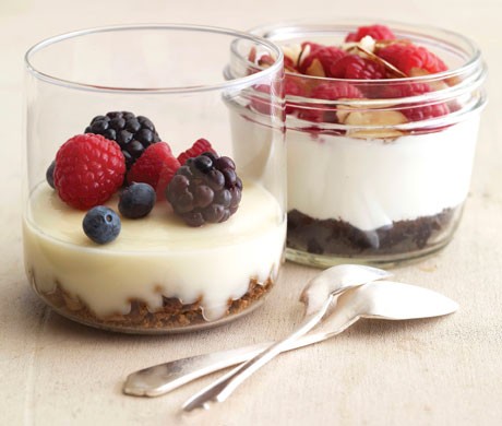 Faux tart with instant lemon ginger custard