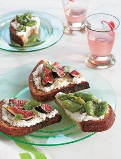Fava bean crostini