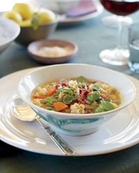 Fava bean pasta e fagioli