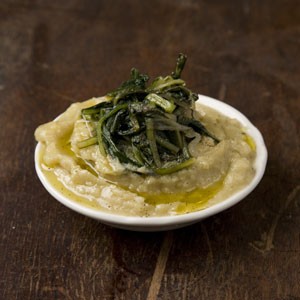 Fava beans with dandelion greens (Fave e cicorie)