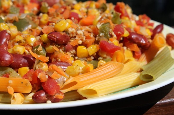 Favorite chili with pasta