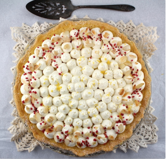 Favorite lemon tart with mascarpone whipped cream