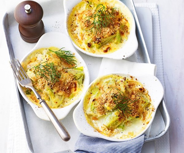 Fennel & leek gratin