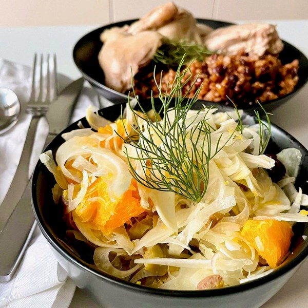 Fennel & orange salad (Saláta me máratho kai portokáli)