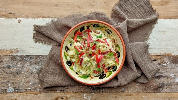 Fennel & piquillo pepper salad (Ensalada de hinojo y piquillo)
