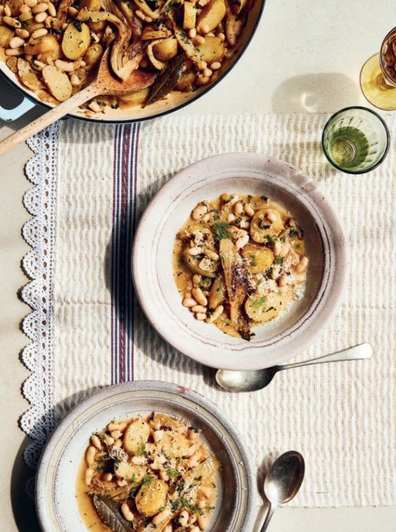 Fennel & white bean stew with lemon & mint
