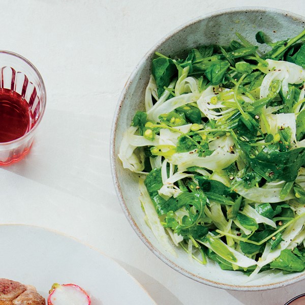 Fennel and arugula salad with Meyer lemon vinaigrette