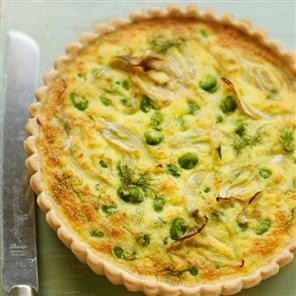 Fennel and broad bean tart