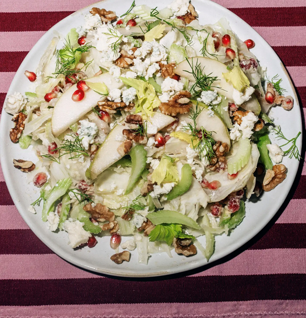 Fennel and celery salad with Roth buttermilk blue [Clare Malfitano]