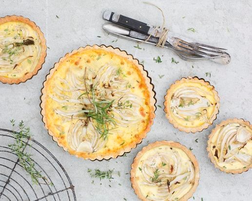 Fennel and coconut tart