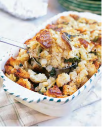 Fennel and escarole stuffing with pine nuts