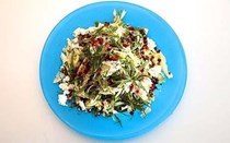 Fennel and feta with pomegranate seeds and sumac