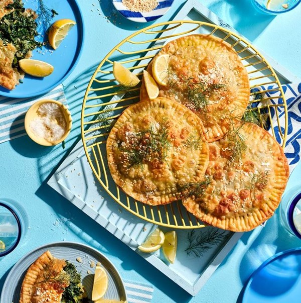 Fennel and leek pie (Marathopita)