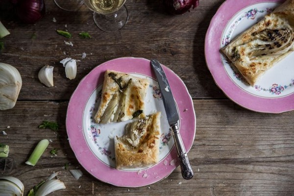 Fennel and pecorino tartlets
