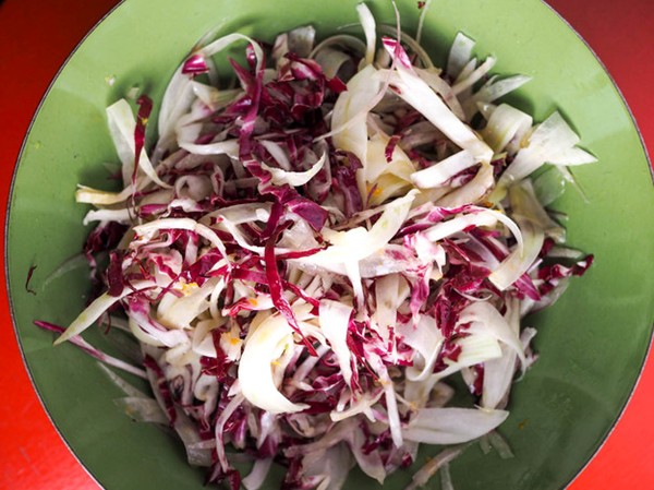 Fennel and radicchio salad with tangerine vinaigrette